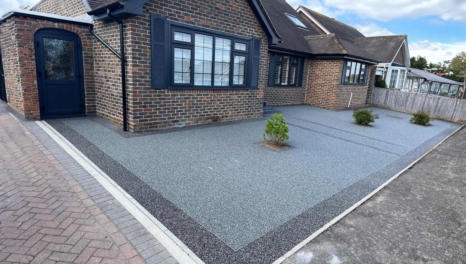 Modern resin-bound driveway in Cardiff